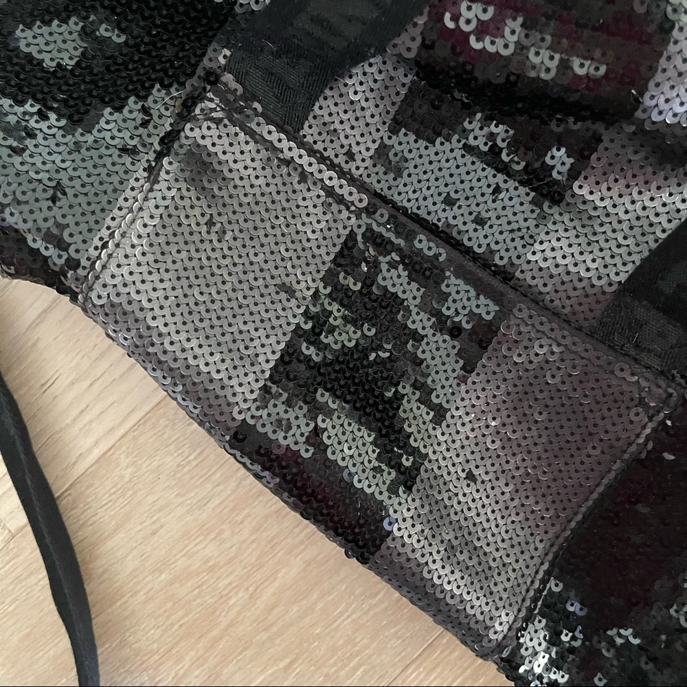 PINK Victoria Secret large duffle black sequins - Picture 6 of 6